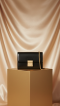 Paris Black Mini Clutch with Gold Hardware