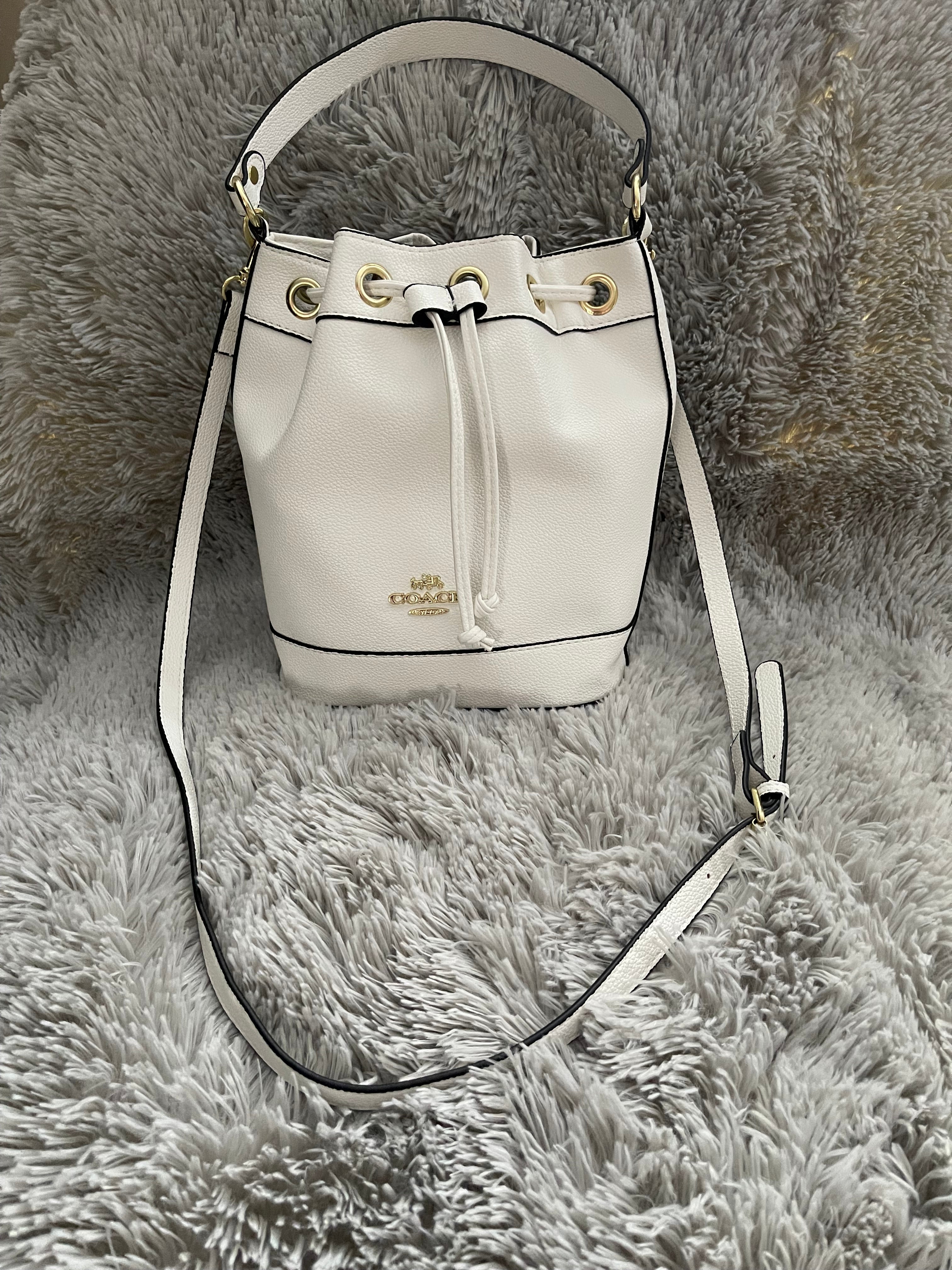 White Bucket handbag off The Shoulder