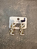 Icône — White & Gold Pendant Earrings