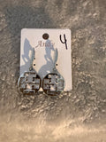Le Cercle — Silver Round Pendant Earrings