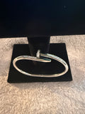 Éclat Argent — Silvertone Diamond Cuff