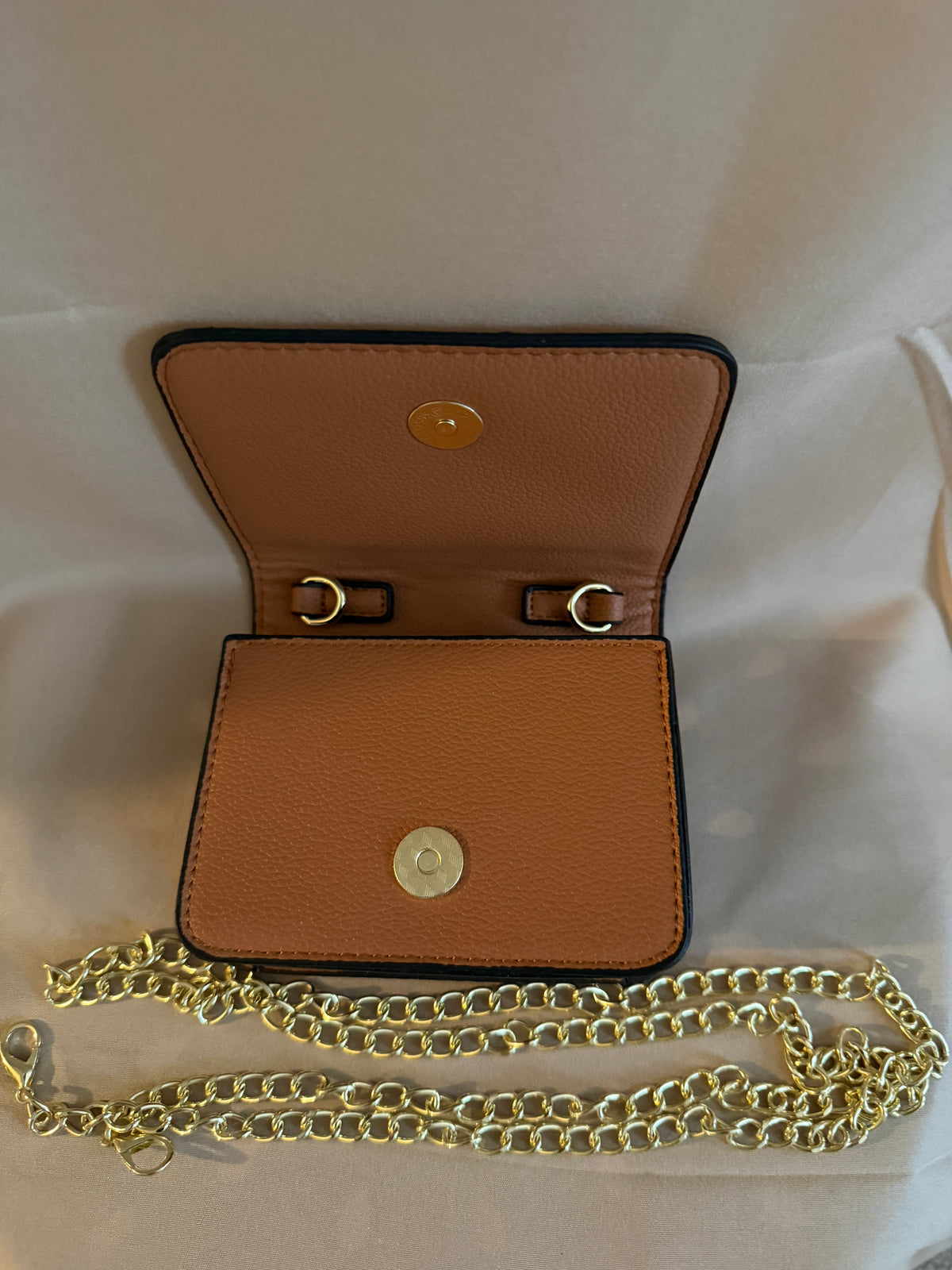 Luxury Chic Wallet with Gold Strap